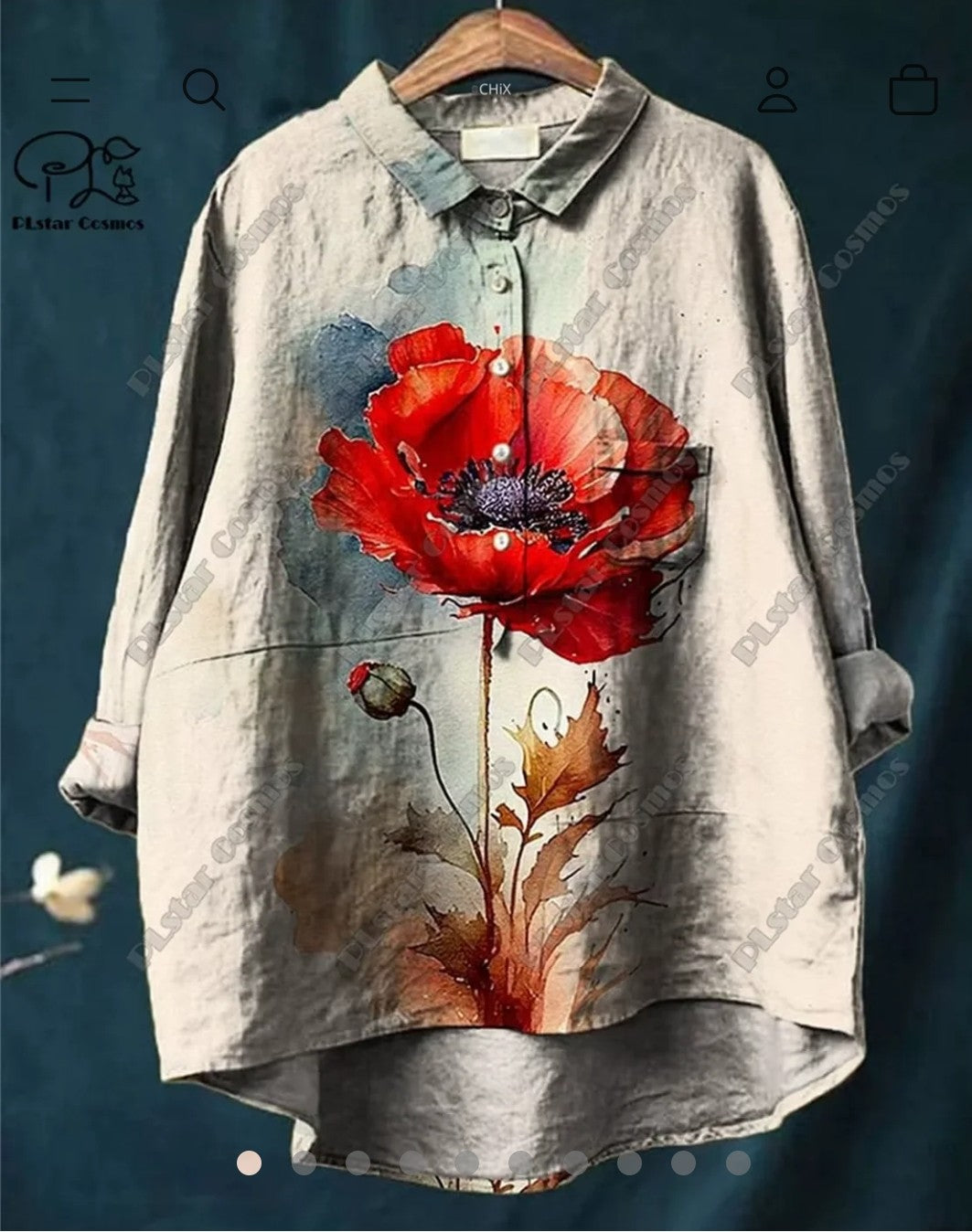 Retro Bloom: 3D Floral Open Tube Shirt for Bold Summer Vibes