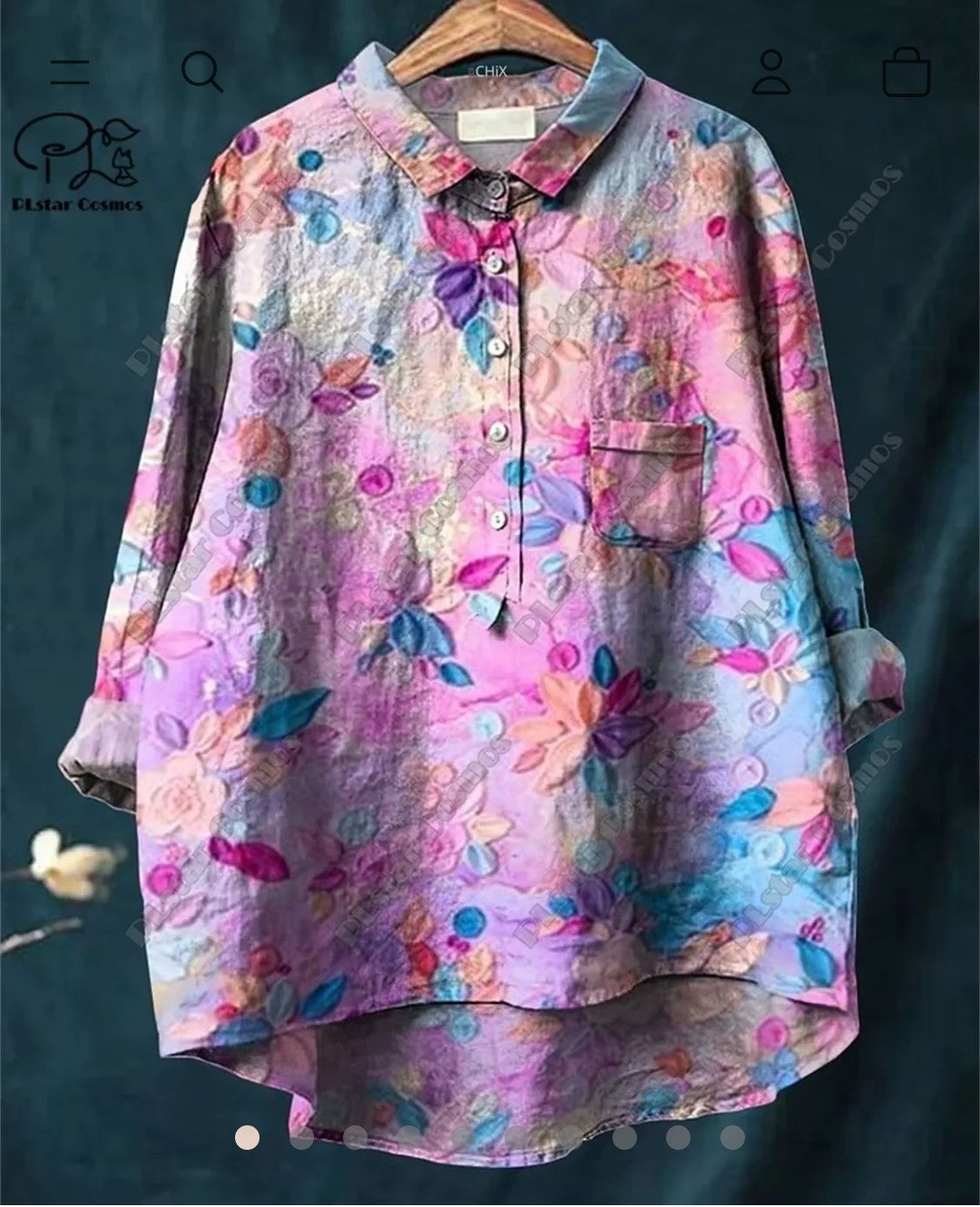 Retro Bloom: 3D Floral Open Tube Shirt for Bold Summer Vibes
