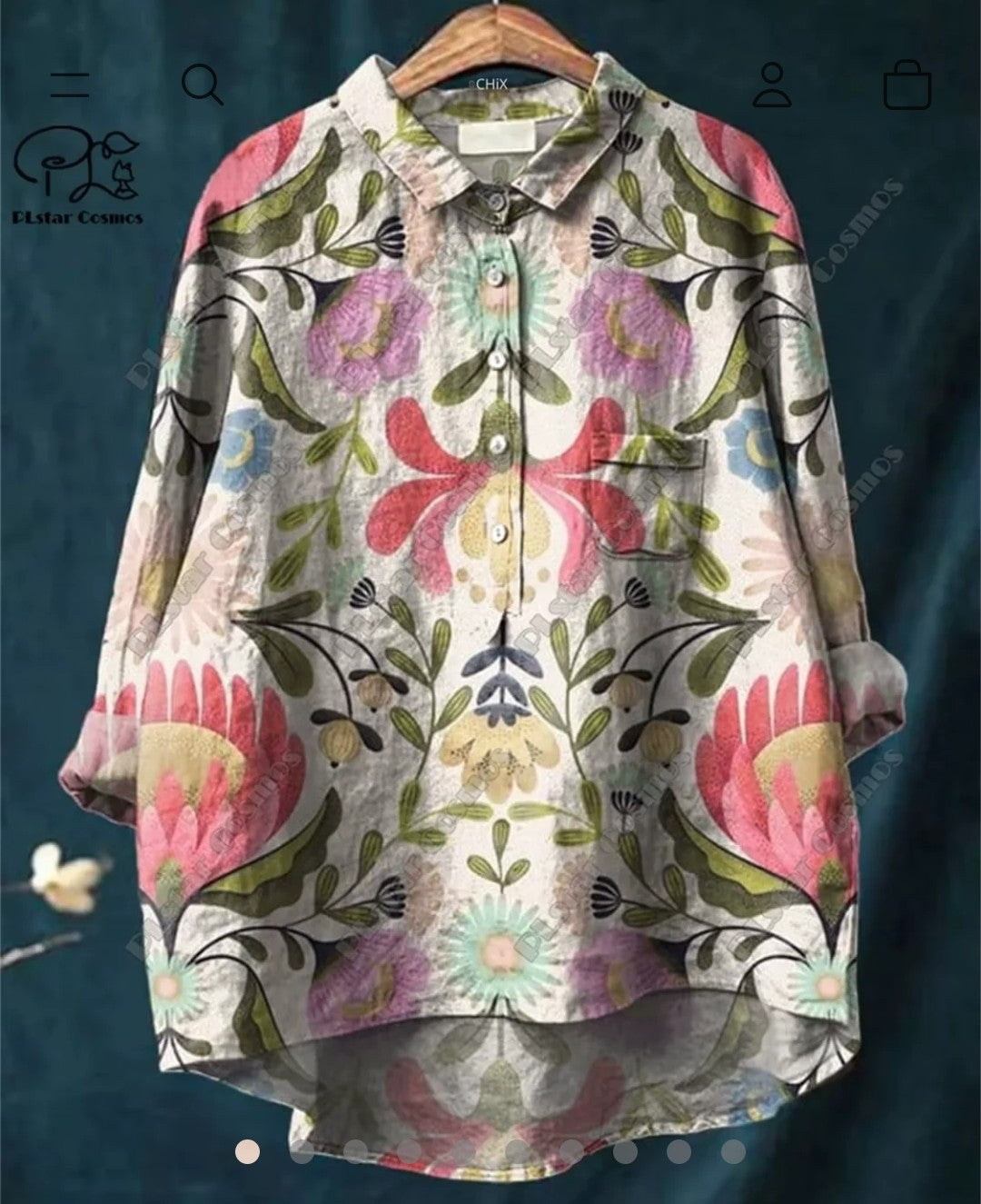 Retro Bloom: 3D Floral Open Tube Shirt for Bold Summer Vibes