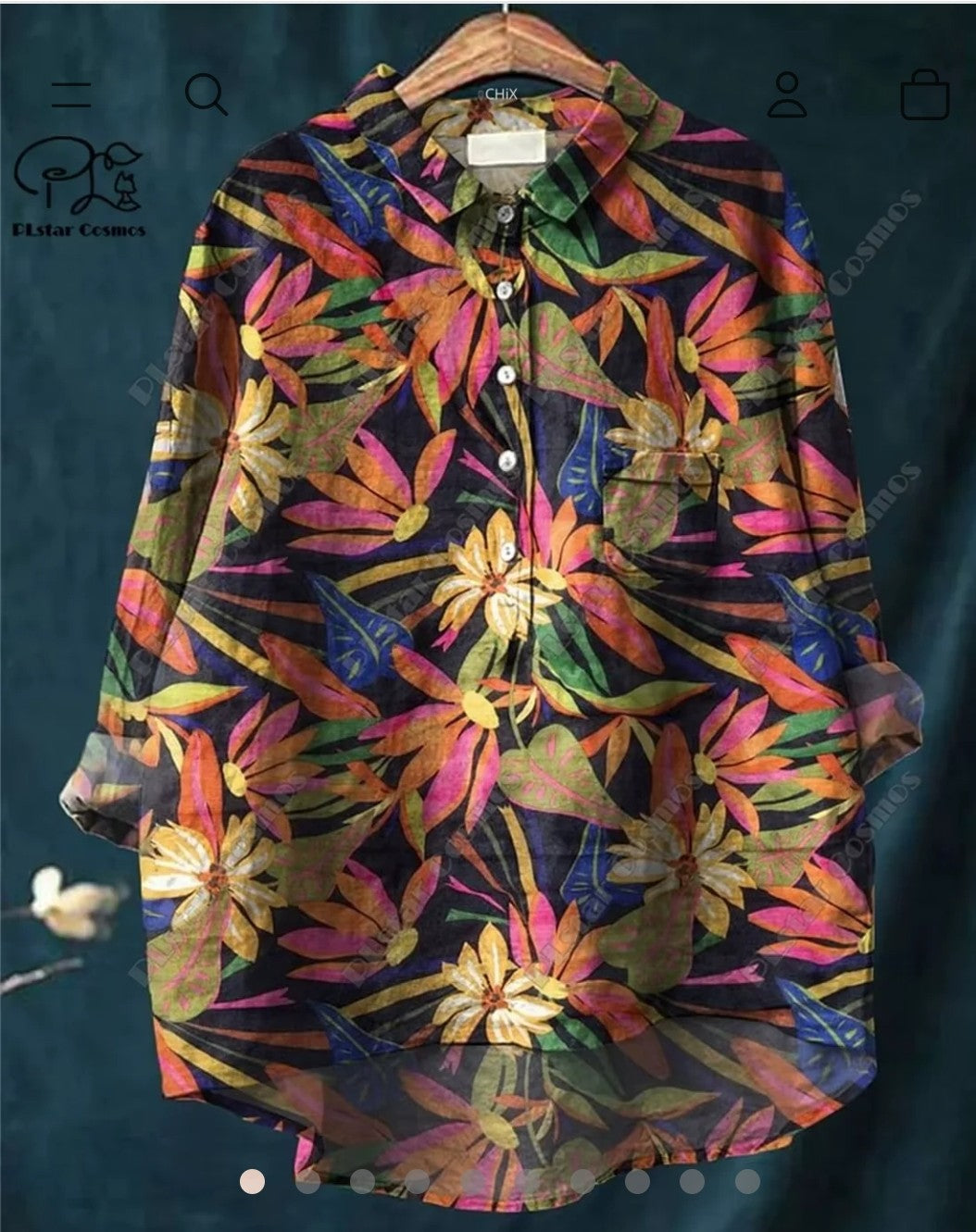 Retro Bloom: 3D Floral Open Tube Shirt for Bold Summer Vibes